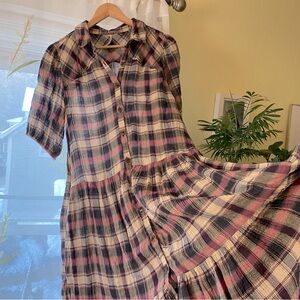 Free People | Plaid Mini Dress